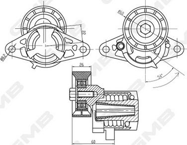 GMB GAT21010 - Tendicinghia, Cinghia Poly-V autozon.pro