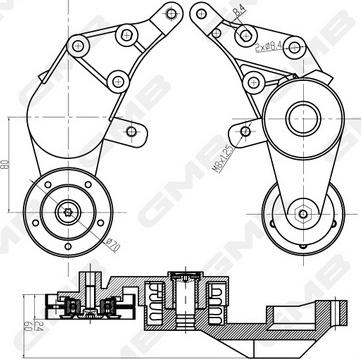 GMB GAT21150 - Tendicinghia, Cinghia Poly-V autozon.pro