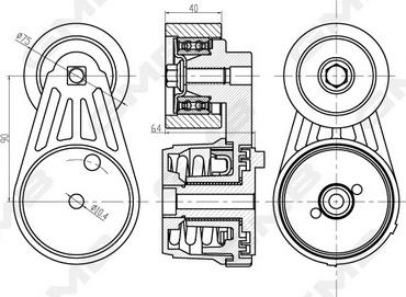 GMB GAT22150 - Tendicinghia, Cinghia Poly-V autozon.pro