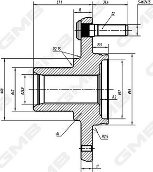 GMB GH10290 - Mozzo ruota autozon.pro