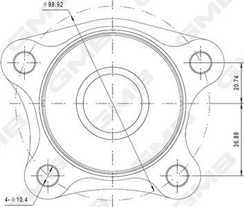 GMB GH21390T - Mozzo ruota autozon.pro