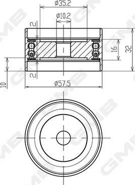 GMB GT90250 - Galoppino / Guidacinghia, Cinghia dentata autozon.pro