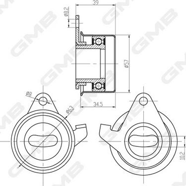 GMB GT60030 - Rullo tenditore, Cinghia dentata autozon.pro