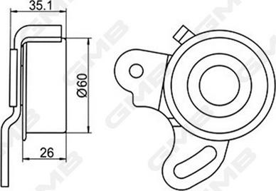 GMB GT10010 - Tendicinghia, Cinghia dentata autozon.pro