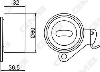 GMB GT10080 - Rullo tenditore, Cinghia dentata autozon.pro