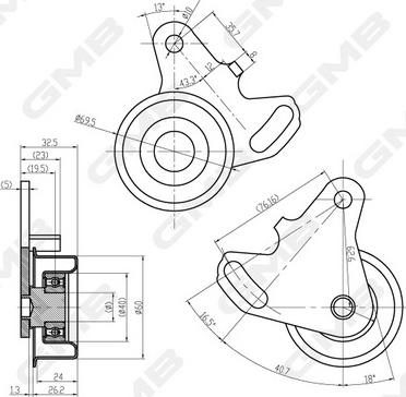 GMB GT10031 - Tendicinghia, Cinghia dentata autozon.pro