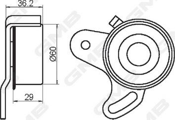 GMB GT10022 - Tendicinghia, Cinghia dentata autozon.pro