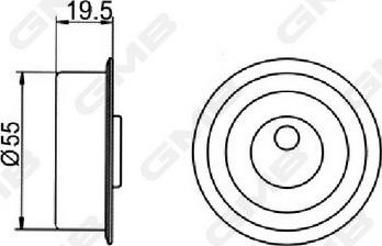 GMB GT10070 - Rullo tenditore, Cinghia dentata autozon.pro