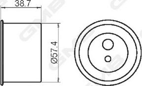 GMB GT10111 - Rullo tenditore, Cinghia dentata autozon.pro