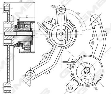 GMB GTB0650 - Rullo tenditore, Cinghia dentata autozon.pro