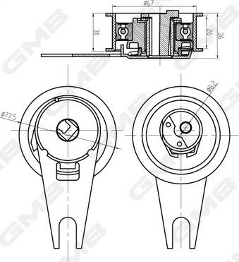 GMB GTB0630 - Rullo tenditore, Cinghia dentata autozon.pro