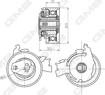 GMB GTB0040 - Rullo tenditore, Cinghia dentata autozon.pro