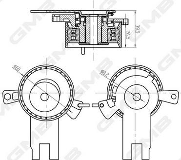 GMB GTB0850 - Rullo tenditore, Cinghia dentata autozon.pro