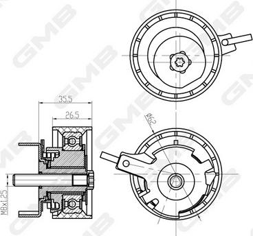 GMB GTB1060 - Rullo tenditore, Cinghia dentata autozon.pro