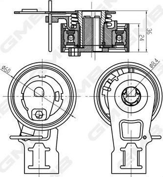 GMB GTB1020 - Rullo tenditore, Cinghia dentata autozon.pro