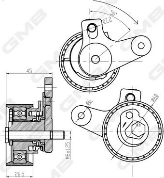 GMB GTB1110 - Rullo tenditore, Cinghia dentata autozon.pro