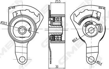 GMB GTB1300 - Rullo tenditore, Cinghia dentata autozon.pro