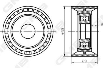 GMB GTC0570 - Galoppino / Guidacinghia, Cinghia dentata autozon.pro