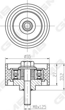 GMB GTC1440 - Galoppino / Guidacinghia, Cinghia dentata autozon.pro