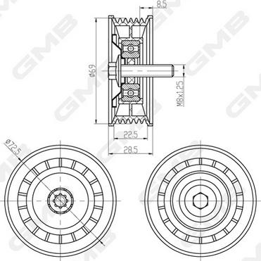 GMB GTC1450 - Galoppino / Guidacinghia, Cinghia dentata autozon.pro