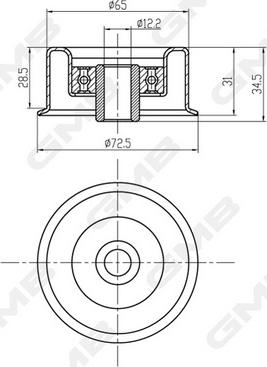 GMB GTC1290 - Galoppino / Guidacinghia, Cinghia dentata autozon.pro