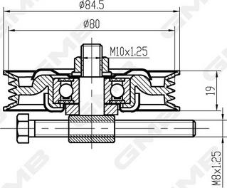 GMB GTC2170 - Galoppino / Guidacinghia, Cinghia dentata autozon.pro