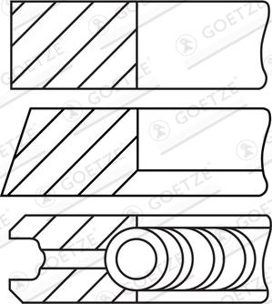 Goetze Engine 08-449700-10 - Kit fasce elastiche autozon.pro