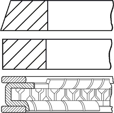 Goetze Engine 08-443900-00 - Kit fasce elastiche autozon.pro