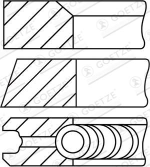 Goetze Engine 08-452907-00 - Kit fasce elastiche autozon.pro