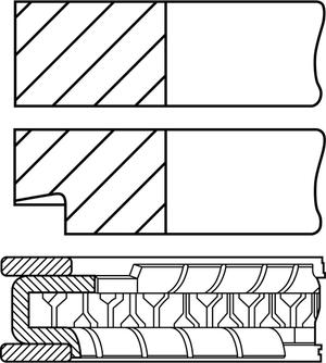 Goetze Engine 08-452200-00 - Kit fasce elastiche autozon.pro