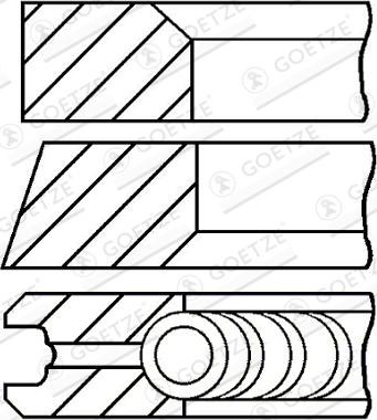 Goetze Engine 08-439107-00 - Kit fasce elastiche autozon.pro