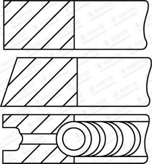 Goetze Engine 08-436300-10 - Kit fasce elastiche autozon.pro