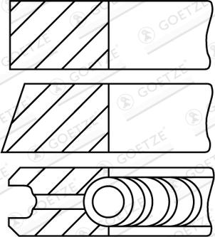 Goetze Engine 08-429100-10 - Kit fasce elastiche autozon.pro