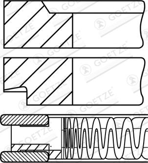 Goetze Engine 08-424200-00 - Kit fasce elastiche autozon.pro