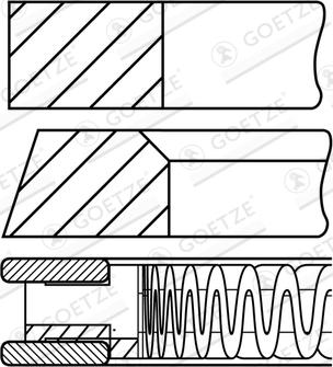 Goetze Engine 08-428500-00 - Kit fasce elastiche autozon.pro