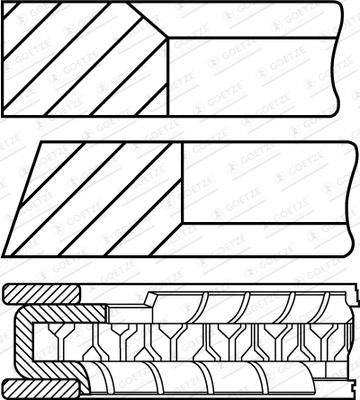 Goetze Engine 08-423300-00 - Kit fasce elastiche autozon.pro