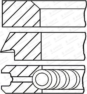 Goetze Engine 08-453000-00 - Kit fasce elastiche autozon.pro