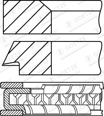 Goetze Engine 08-443800-10 - Kit fasce elastiche autozon.pro