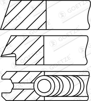 Goetze Engine 08-109407-30 - Kit fasce elastiche autozon.pro