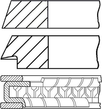 Goetze Engine 08-101200-00 - Kit fasce elastiche autozon.pro