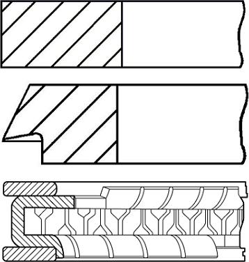 Goetze Engine 08-105200-00 - Kit fasce elastiche autozon.pro