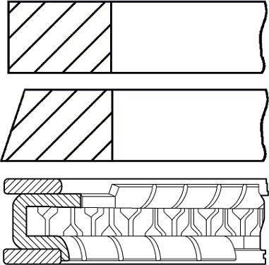 Goetze Engine 08-443000-00 - Kit fasce elastiche autozon.pro