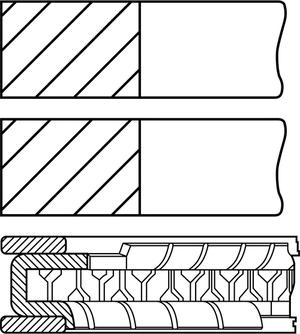 Goetze Engine 08-107400-00 - Kit fasce elastiche autozon.pro