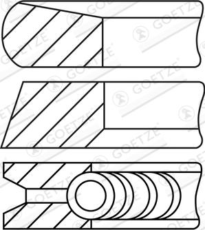 Goetze Engine 08-137500-30 - Kit fasce elastiche autozon.pro