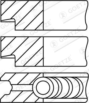 Goetze Engine 08-121700-10 - Kit fasce elastiche autozon.pro