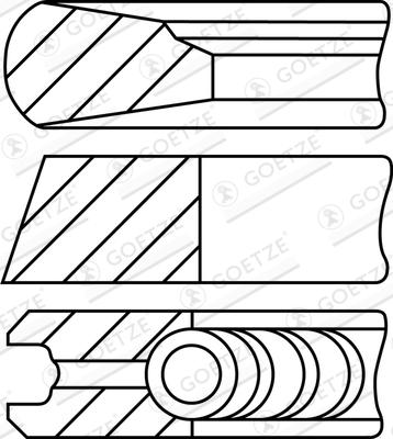 Goetze Engine 08-451700-00 - Kit fasce elastiche autozon.pro