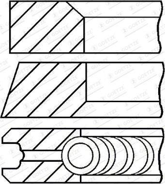 Goetze Engine 08-123405-30 - Kit fasce elastiche autozon.pro