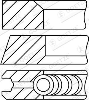 Goetze Engine 08-123400-40 - Kit fasce elastiche autozon.pro