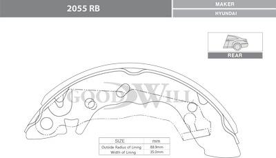 GoodWill 2055 RB - Kit ganasce freno autozon.pro