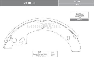 GoodWill 2110 RB - Kit ganasce freno autozon.pro